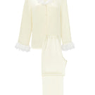 Yellow women's pajama set from MANITO featuring comfortable, relaxed fit pajamas with a stylish design.