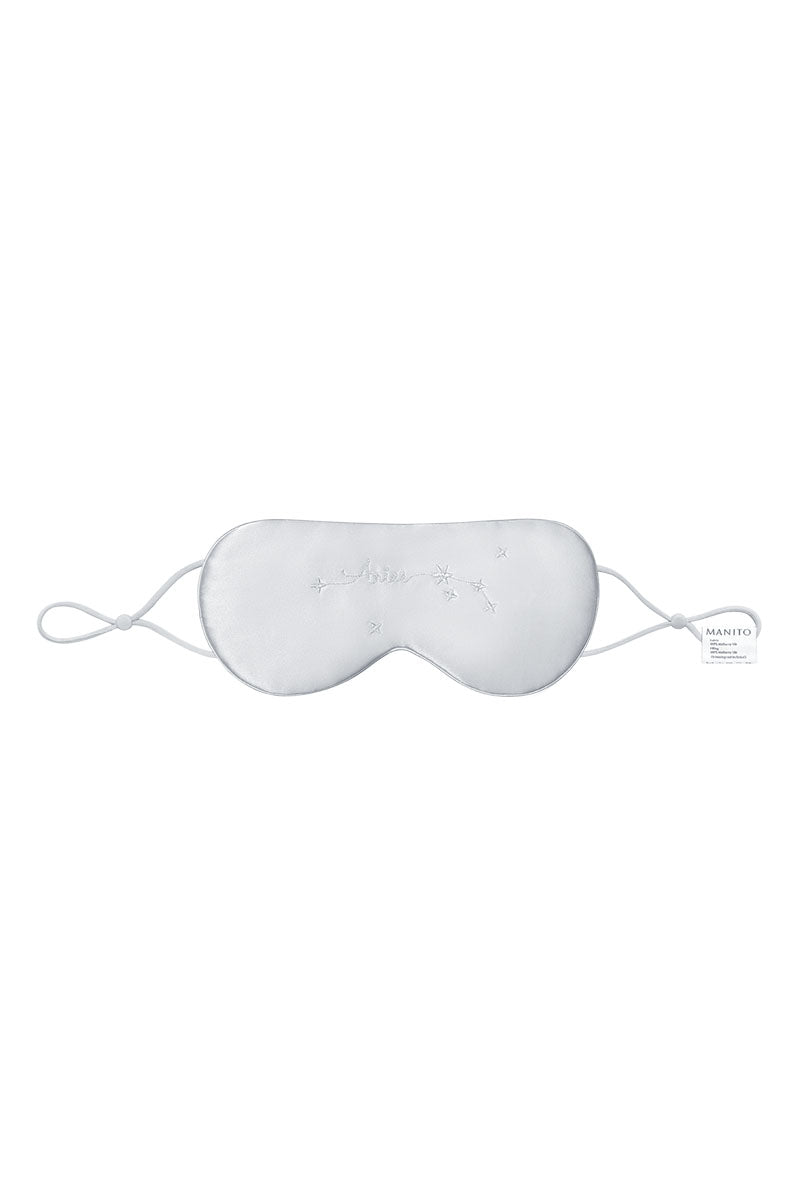 Gray Cozy Stellar Aries eye mask by MANITO, featuring soft fabric and starry design for comfortable sleep or relaxation.