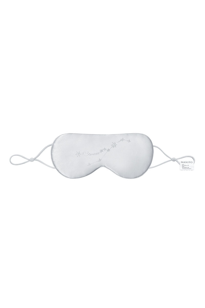 Gray MANITO Cozy Stellar Cancer Eye Mask with soft fabric and celestial star design for comfortable sleep and relaxation.