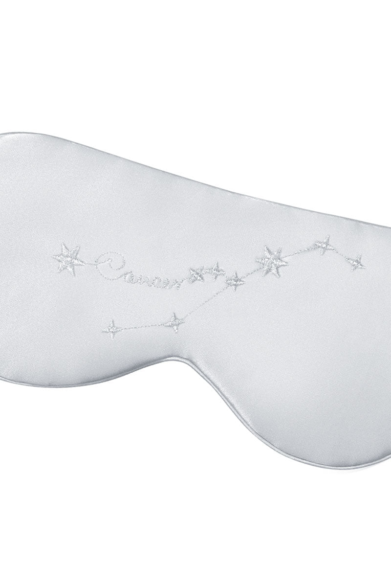 Gray MANITO Cozy Stellar Cancer Eye Mask with soft fabric and celestial star design for comfortable sleep and relaxation.
