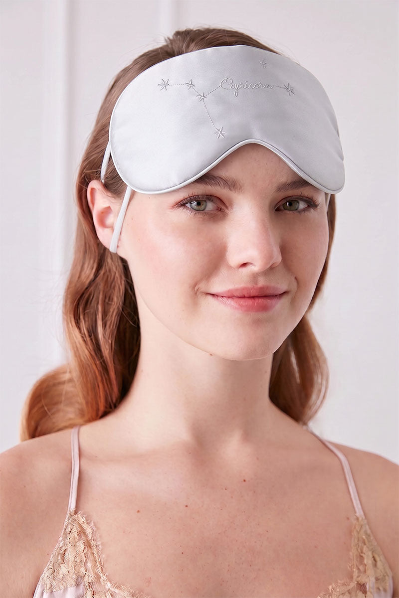 COZY STELLAR CAPRICORN EYE MASK IN GRAY