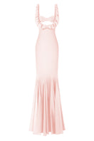 Light pink CULT MIA X Stolen Stores maxi slip dress with a relaxed, flowy silhouette, perfect for casual or summer wear.