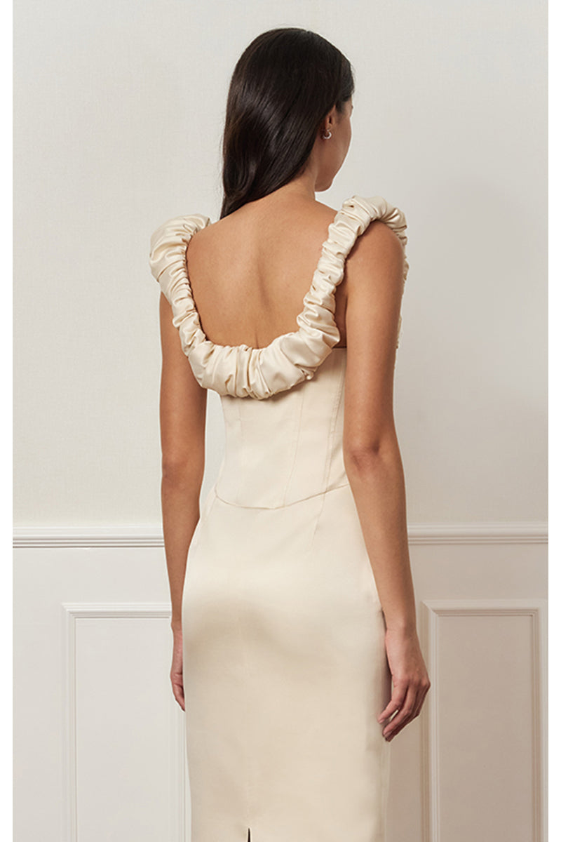 cross dress corset Peppercorn Cross Back Corset Dress M