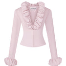 Dusty purple croissant corset shirt by Stolen Stores, featuring a fitted top with a unique croissant-inspired design.