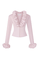 Dusty purple croissant corset shirt by Stolen Stores, featuring a fitted top with a unique croissant-inspired design.