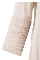 Ivory crossed layer shirt dress by MAZ Manuela Álvarez, featuring a maxi dress design with layered front and relaxed fit.