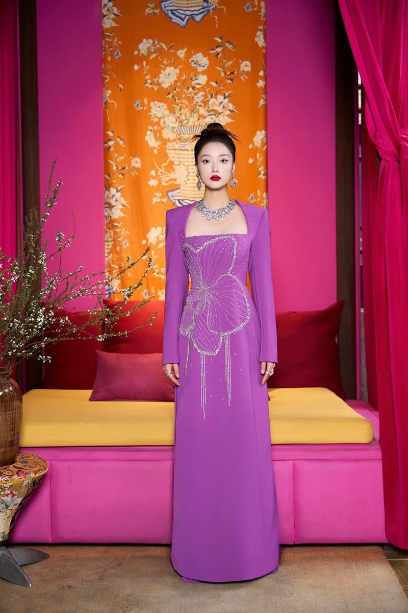 long sleeve crystal dress Jessica Bara Bela Long Sleeve Crystal Slit Maxi Dress