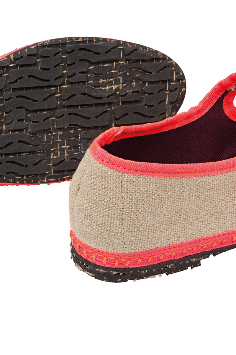 Flabelus Mara neutral flats shoes with sleek design and rounded toe, displayed on a white background.