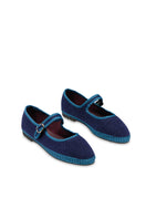Blue Flabelus Arthur flats shoes with sleek design, showcased on a neutral background, highlighting their stylish and comfortable look.