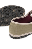 Green Flabelus Ishmael flats shoes with rounded toe and comfortable slip-on design, ideal for casual or everyday wear.