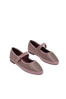 Pink Flabelus Sula flats shoes with a sleek design, displayed on a white background.