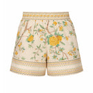 Black Raishma Raffe Short shorts with a stylish fit, displayed on a hanger against a neutral background.