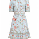 Raishma Everly Blue Mini Dress featuring a stylish fit and vibrant color, perfect for casual or semi-formal occasions.