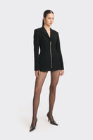 Black open-back suit jacket from Stolen Stores’ Curve collection, stylish tailored jacket with a sleek design and open back detail.