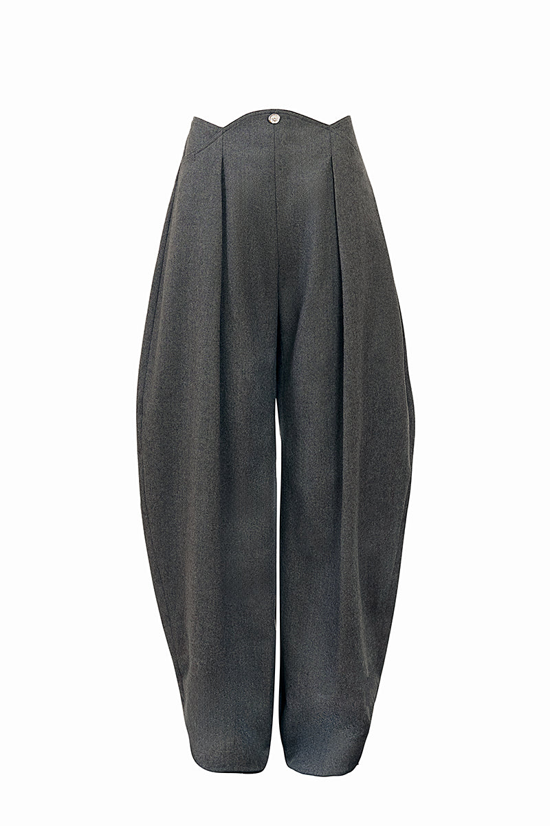CURVE WOOL PANTS IN GRAY - CULT MIA