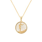 Gold-plated Virgo zodiac necklace by Freya Rose featuring a delicate pendant on a fine chain.