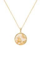 Freya Rose Taurus 18ct gold-plated zodiac necklace featuring a minimalist Taurus symbol pendant on a delicate chain.