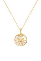Gold plated Gemini zodiac necklace by Freya Rose featuring a pendant with Gemini constellation design on a delicate chain