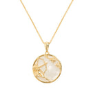 Gold plated Sagittarius zodiac necklace by Freya Rose featuring a pendant with the Sagittarius symbol on a chain.