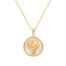 Aries zodiac necklace by Freya Rose featuring 18ct gold-plated pendant with Aries symbol, on a delicate chain.