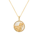 Freya Rose Aquarius 18ct gold plated zodiac necklace featuring a detailed Aquarius pendant on a delicate chain.