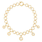 Gold forged circular necklace by Freya Rose featuring a sleek, modern design with a polished finish.