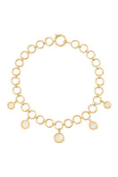 Gold forged circular necklace by Freya Rose featuring a sleek, modern design with a polished finish.