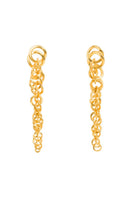 Gold Sumba Versatile Earrings by Freya Rose featuring intricate cutout design and elegant, lightweight style.