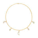 Freya Rose WARRIORESS PETITE MOON Necklace in 18ct gold plated with cutout moon pendant, elegant jewelry for women