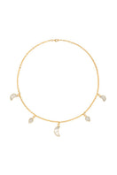 Freya Rose WARRIORESS PETITE MOON Necklace in 18ct gold plated with cutout moon pendant, elegant jewelry for women