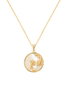 Gold-plated Pisces zodiac necklace by Freya Rose featuring a delicate pendant with zodiac symbol on a fine chain.