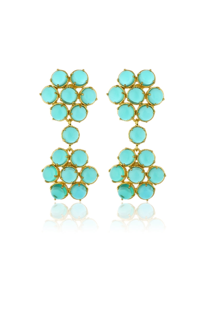 CYBELE EARRINGS IN EMERALD GREEN - CULT MIA
