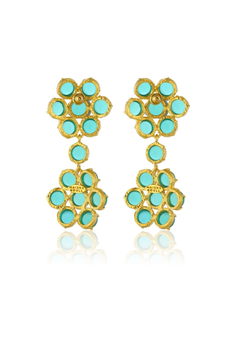 CYBELE EARRINGS IN EMERALD GREEN - CULT MIA