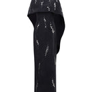GVLUX Midnight Fireworks Cape Gown displayed on a model, showcasing the elegant design and flowing fabric of this stylish gown.