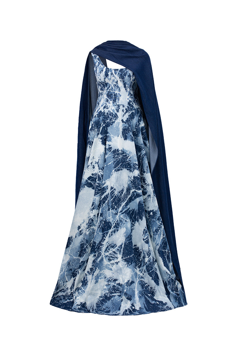 GVLUX Water Works Cape Gown with waterproof fabric, long sleeves, and adjustable closures for protective coverage.
