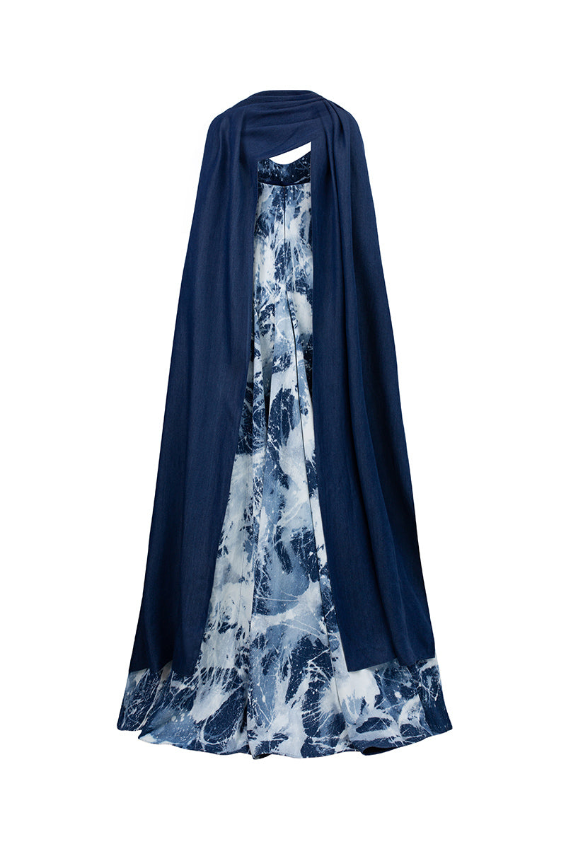 GVLUX Water Works Cape Gown featuring a stylish, functional design with water-resistant fabric and adjustable fit for professional use.