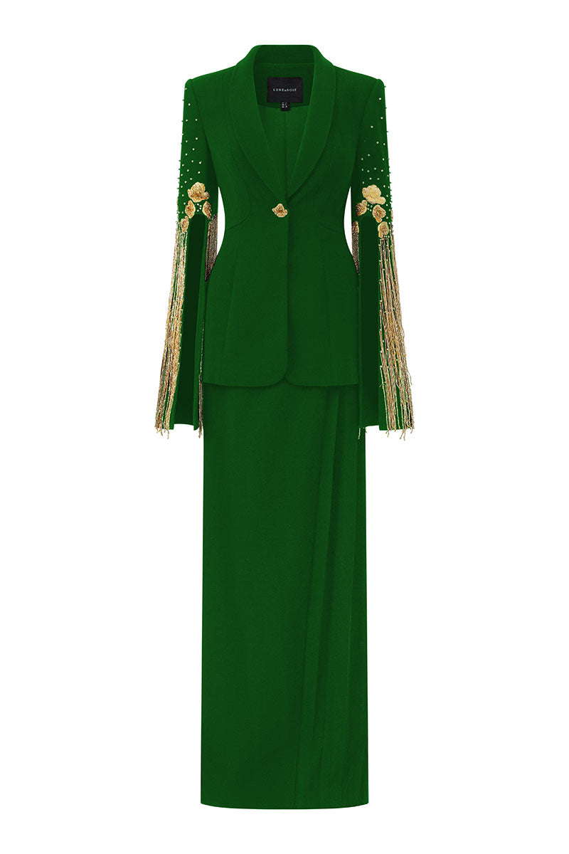 CREPE DRESS WITH SHAWL - CULT MIA