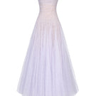 Elegant violet draped lace maxi dress by Montsand featuring a flowing silhouette and intricate lace details.