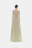 Mint smocked lace maxi dress by Montsand, featuring a flowing design with delicate lace details and a comfortable fit.