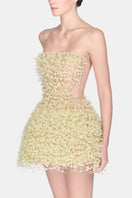 Montsand Lime Flowers mini dress with a floral print, sleeveless design, and lightweight fabric for a casual summer look.