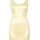 Yellow Daisy Dress by Junie, a stylish mini dress with a floral pattern and lightweight fabric, perfect for warm weather.