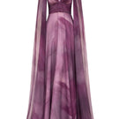 Purple print Dalia maxi dress by Tinta Latina featuring flowing fabric and elegant design, perfect for summer or special occasions.