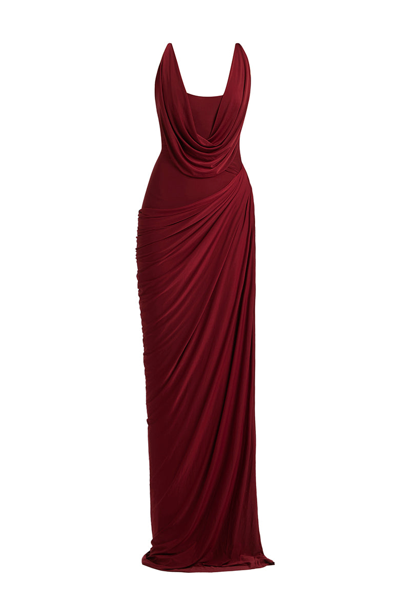 RENATA DRAPED MAXI DRESS - CULT MIA