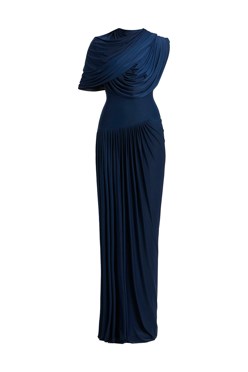 BLOOM DRAPED MAXI DRESS - CULT MIA