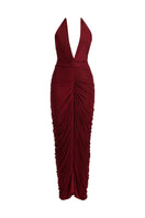 Deme By Gabriella Susan V-neck maxi dress featuring a flowing silhouette and elegant design, perfect for casual or formal occasions.