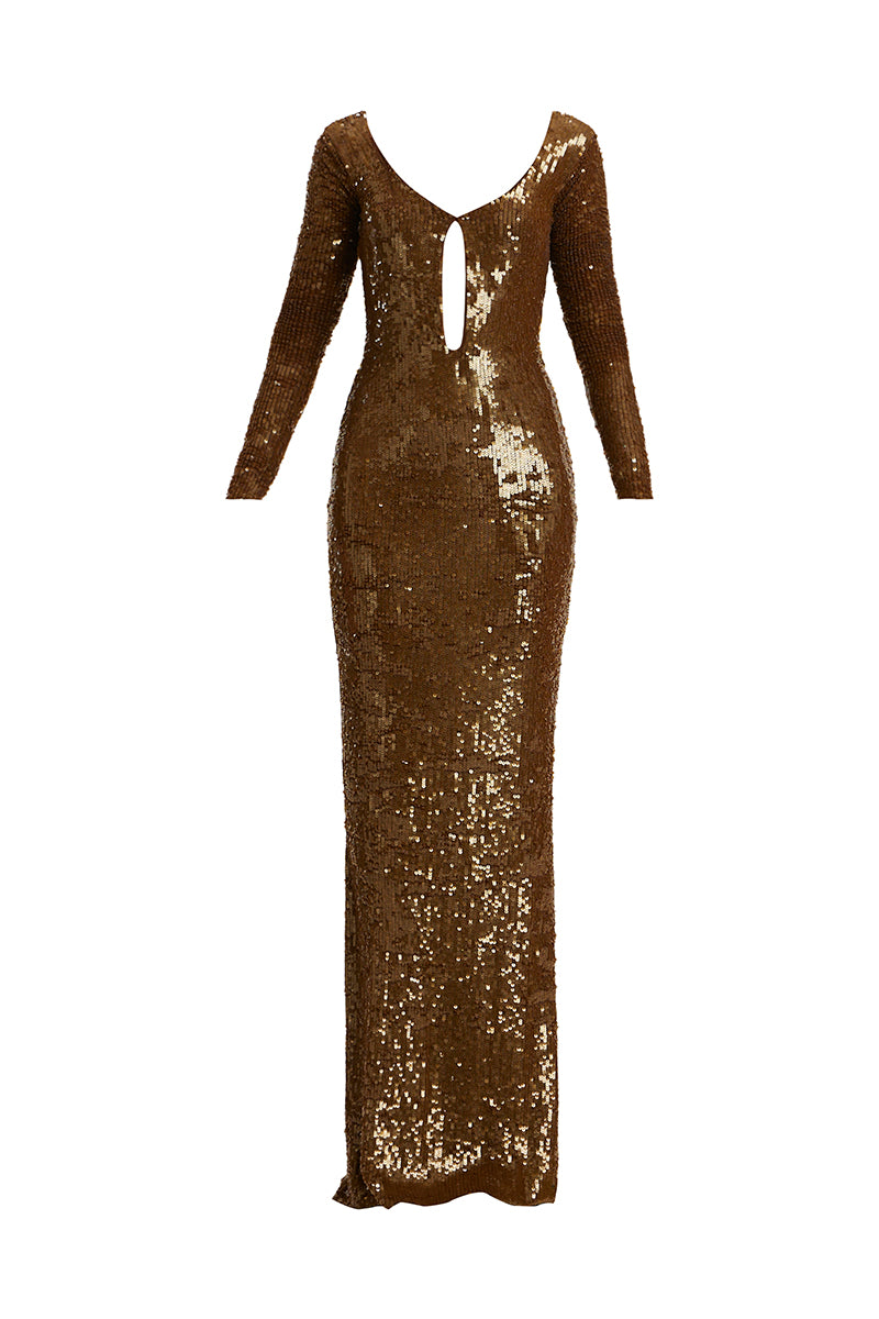 SHIMMER SEQUIN MAXI DRESS - CULT MIA