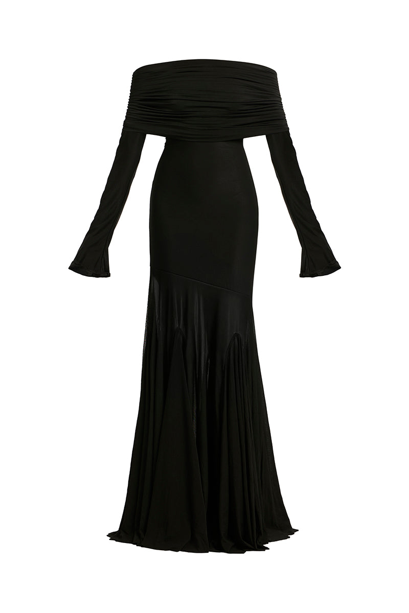 HAILEY OFF SHOULDER MAXI DRESS - CULT MIA