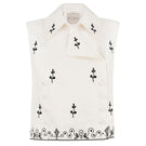Decorative DELEGAN vest with ornate embroidery, featuring intricate ornament details and a stylish fit.