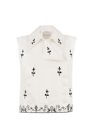 Decorative DELEGAN vest with ornate embroidery, featuring intricate ornament details and a stylish fit.