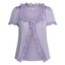 Scarlett Gasque Delilah Top in black, stylish women's blouse with long sleeves and V-neck, displayed on a mannequin.